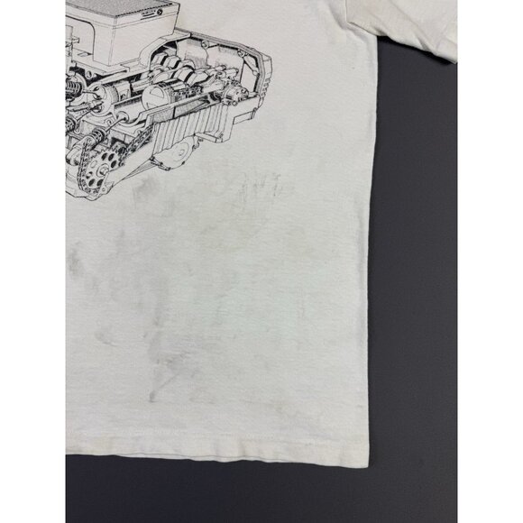 Rare Vintage 80s BMW San Jose California Ride Safely Hanes Small Tee Thrashed T - Picture 7 of 15